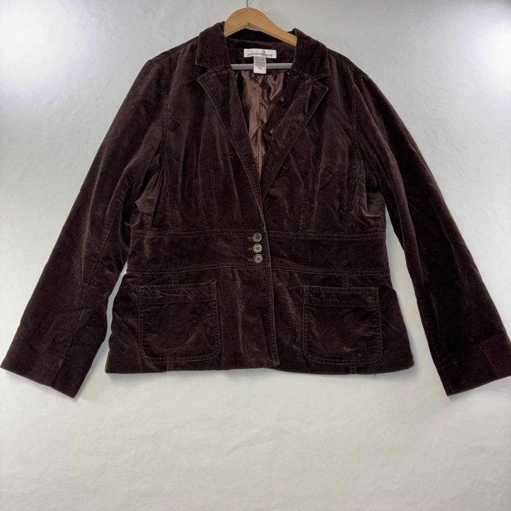 517 Academia Jones New York Sport Corduroy Blazer XL Brown Cotton Jacket